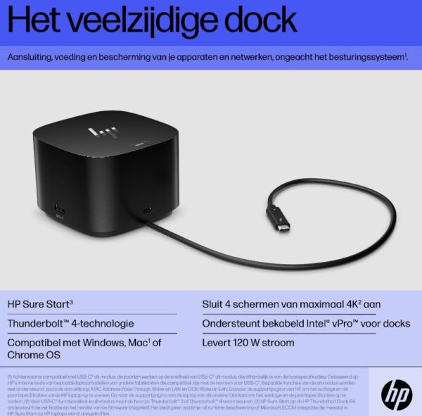 HP Thunderbolt Dock 120 watt G4 - Afbeelding 4